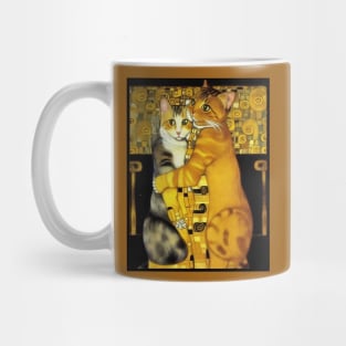 Cat Kiss, Gustav Klimt style Mug